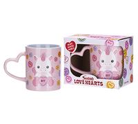 Posh Paws Swizzels Love Hearts 11OZ Sparkles The Unicorn BFF Heart Shaped Handle Ceramic Mug