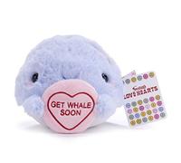 Posh Paws SWIZZELS LOVE HEARTS 18CM (7”) GET WHALE SOON SOFT TOY