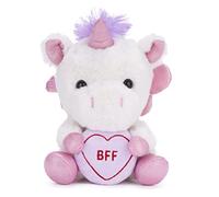 Posh Paws Swizzels Love Hearts Sparkles the Unicorn, ‘BFF’ 18cm (7-inches) Soft Toy