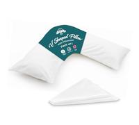 Posh Tag V Pillow with Pillowcase 140 cm x 30 cm, Pregnancy Pillow for Nursing, Orthopedic, Maternity Support, V Shaped Triangle Pillow, Extra Filled Hollow Fiber, Hypoallergenic
