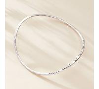 Posh Totty Designs Women's Personalised Sterling Silver Curved Infinity Bangle | Size: Standard Posh Totty Designs Silver Standard