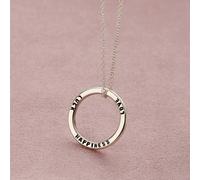 Posh Totty Designs Women's Personalised Sterling Silver Medium Message Necklace | Size: Standard Posh Totty Designs Silver Standard