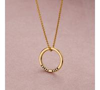 Posh Totty Designs Women's Personalised Yellow Gold Medium Message Necklace | Size: Standard Posh Totty Designs Gold Standard