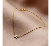 Posh Totty Designs Women's Petite 9ct Gold Initial Bracelet Posh Totty Designs Gold One Size