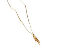 Posh Totty Designs Women's Yellow Gold Plated Soulmate Parrot Charm Necklace Posh Totty Designs Gold One Size