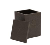 Posh Trading Company Chelsea Cotton Wool Box - Faux Shagreen Chocolate in Brown Posh Trading Company Brown