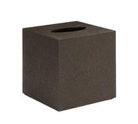 POSH TRADING COMPANY Chelsea Square Tissue Box - Shagreen Chocolate