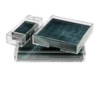 Posh Trading Company Matbox Clear - Silver Leaf - Stormy Sky in Dark Grey | Size: 18 Pack Posh Trading Company Dark Grey 18 Pack