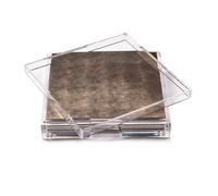 Placebox Clear Silver Leaf - Chic Matte Taupe Posh Trading Company Taupe 6 Pack