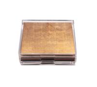 Posh Trading Company Placebox Clear Silver Leaf - Gold | Size: 6 Pack Posh Trading Company Gold 6 Pack