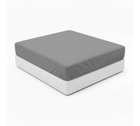 Posh Wave 1 Pack 4FT Grey Extra Deep Fitted Sheet 40cm Deep Pocket - Ultra Soft 1800 Brushed Microfiber Sheet, Wrinkle Resistant, Breathable & Easy Care