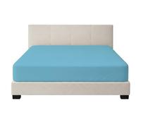 Posh Wave 1 Pack Single Sky Blue Extra Deep Fitted Sheet 40cm Deep Pocket - Ultra Soft 1800 Brushed Microfiber Sheet, Wrinkle Resistant, Breathable & Easy Care
