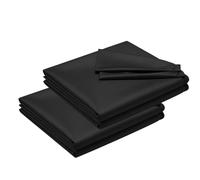 Posh Wave 2 Pack Double Black Extra Deep Fitted Sheets 40cm Deep Pocket - Super Soft 1800 Brushed Microfiber Sheets, Wrinkle Resistant, Breathable, Durable & Easy Care