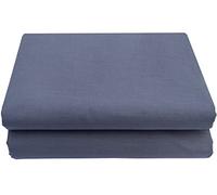 POSH WAVE Easycare Flat Sheets, Breathable, Durable, Smooth, Comfortable & Soft Polycotton Bed Sheet, 1-Piece (GREY, DOUBLE)