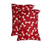 POSH WAVE Printed Dog Bed Cushion 2-PACK - Large 90x60cm Pet Mattress with Removable Zipped Polycotton Cover - Washable Hollow Fibre Inner - Comfortable Dog Sofa Pad for Medium & Large Breeds