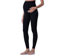 POSHDIVAH Women's Maternity Leggings Over The Belly Pregnancy Yoga Pants Active Wear Workout Leggings, Black, Large