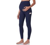 POSHDIVAH Women's Maternity Workout Leggings Over The Belly Pregnancy Yoga Pants with Pockets Soft Activewear Work Pants, Navy Blue, XL