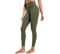 POSHDIVAH Women's Yoga Leggings High Waisted Cloud-Feeling Workout Lounge Pants 25" for Running Athletic Gym, Olive Green, S