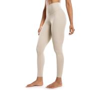 POSHDIVAH Women's Yoga Leggings High Waisted Cloud-Feeling Workout Lounge Pants 25" for Running Athletic Gym, Khaki, XL