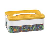 POSHIGE Plastic Storage Box with Lid,Stackable Toys Organizer Storage Box with 16 Big Compartments, kids' Toy Box for Lego Storage Organizer,Calico Critter,Hot Wheels,Mini Toy