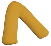 POSHLIVING Mustard V Shaped Pillowcases Covers Plain PolyCotton Back & Neck Support Medical Orthopaedic Pregnancy Nursing (Mustard), Length: 73 cm Approx, Width: 30 cm Approx