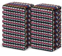 POSHLIVING Terry Kitchen Tea Towels 100% Cotton Super Absorbent Quick Drying Soft Towel Kitchen Dish Cloths for Drying & Cleaning Household Essentials (24, Multi Check)