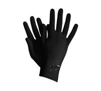 POSHTHREAD Warm, Soft Bamboo Eczema Gloves, Lightweight, Breathable, Touchscreen, Thin Thermal Liner Gloves for Men and Women, Running, Cycling and Everyday Wear (Black Onyx, Large)