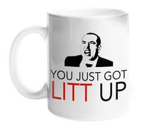 Posify You Just Got Litt Up Louis Litt Funny Coffee Mug 11Oz, Inspired by The Tv Show Suits, Perfect Funny Gift for Suits Tv Show Fans, Birthdays Gift for Men Women Mom Friend Coworker, Coffee Lovers