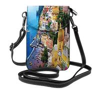 Positano Amalfi Coast Italy Women'S Pu Leather Crossbody Cell Phone Purse Wallet Funny Wallet Bag