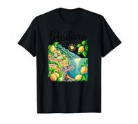 Positano Italy Capri Lemon Art Coastal View Souvenir Value Graphic T-Shirt