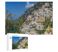 Positano, Italy Coastal Charm: Festive Gift for Adults, 300 PCS Challenging Puzzle for Adults - to Assemble, Frame And Display