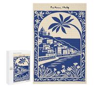 Positano, Italy - Decorative Travel Poster - Challenging Puzzle for Adults, 1000 PCS, Weekend Puzzle Project - to Assemble, Frame And Display