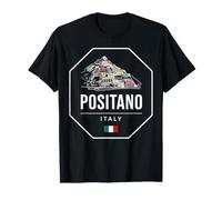 Positano Italy Shield Badge Travel Souvenir T-Shirt