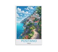 Positano Italy Vintage Travel Poster Canvas Art Print Office Family Bedroom Decorative Posters Gift Wall Decor Poster 08x12inch(20x30cm) Unframe