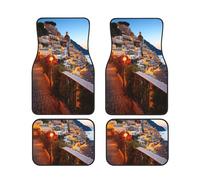 Positano Seaside Sunset Car Foot Mat Set Of 4 Pieces Floor Mat Carpet Fit For Cars Trucks Vans Sedans And Suvs