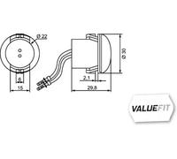 Position lamp Front Fitting 2PG 357 011-021 HELLA