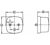Hella 2PF 003 057-041 Side Marker Light Lamp Indicator Position Lighting