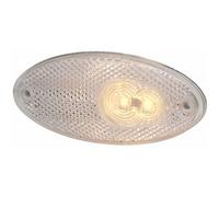 HELLA 2PG 964 295-121 Position Light - LED - 12V - mounting/Screw Connection - Lens Colour: Crystal clear - LED colour: White - Cable: 5000mm - Plug: open cable ends - Front - Quantity: 1
