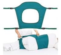 Positioning Bed Pad for Turning and Lifting Bedridden Patients Inverted T-Shape Patient Transfer Sheet with Padded Handles and Breathable Anti-Bedsore Straps