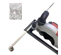 Positioning Guide - Measuring Gauge, Circular Saw Cutting Guide for Woodworking, Carpentry, Metal Projects, Industrial and Construction Use - Stainless Steel Precision Tool with Single, Double