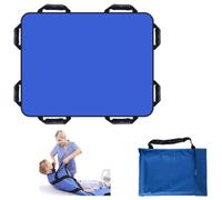 Positioning Slide Sheets for Moving Patients on Bed with Handles, Washable Incontinence Mattress, for Moving, Turning, Lifting, 48" X 40", for Cars, Wheelchairs, Obese People, Elder(Blue)