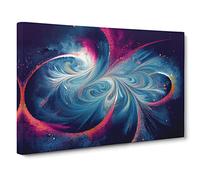 Positive Abstract Fractals Canvas Print | Gallery Wrapped 30mm Frame Wall Art | 30x20 inches | Ready to Hang | Abstract Positive Affirmations Picture | Living Room Bedroom Lounge Office