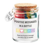 Positive Affirmation Bottle Daily Inspiration Messages Jar with Notes Motivational Gift Bottle for Sister, Girlfriend, Daughter, Encouragement for Self-Love