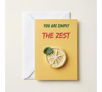 Positive Affirmation Card, Small Thank You Gift, Handmade Card with Crochet Lemon, You are simply the Zest!, Thinking of You, Get Well Soon, Birthday Card