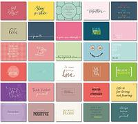 Positive Affirmation Cards Pantone Motivational Postcards pack of 30, Mindfulness gifts for students from teachers, women, men and teens Stylish positivity gifts for mental health well done cards