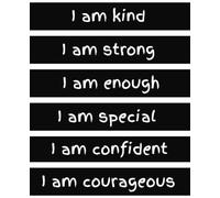 Positive Affirmation Composition Black and White Notebook : for Teens , Adults, Students, Teachers | Back to School Notebook or Journal - Wide Rule, 110 Pages, 7.5 x 9.25 Inches
