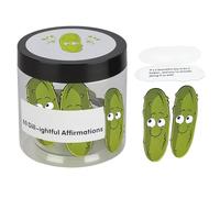 Positive Affirmation Pickle Card Jar - Daily Emotional Support Card, Pickle Positive Messages Cards, Inspirational Encouragement Jar Gift for Cheering Up and Anxiety Relief