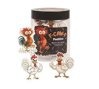 Positive Affirmation Pot, Funny Motivating Office Decor with Chicken, Funny Positive Affirmation Cards for Potty | For Men Women Friends Colleagues Teens Boys Girls Birthday P