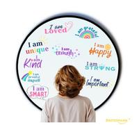 Positive Affirmation Reusable Static Sticker - Window Mirror Whiteboard - Great for Teachers, Educators, Parents, Children - Boost Self-Esteem, Self-Confidence - Set #1 (10 Pack)