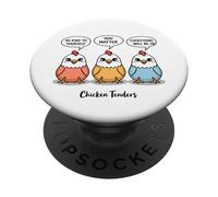 Positive Affirmations Cute Cartoon Chicken Tenders Humor PopSockets Adhesive PopGrip